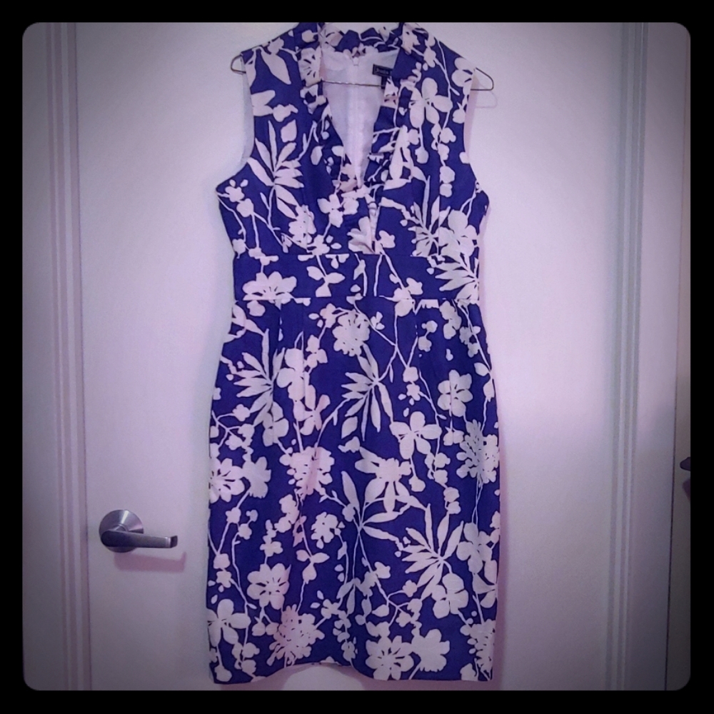Jessica Howard, blue & white dress, size 10